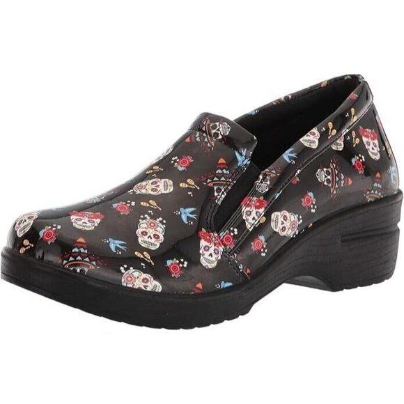 Easy Street Works Women's Health Care Professional Shoe Festive Skulls NEW 6 M - Picture 1 of 8